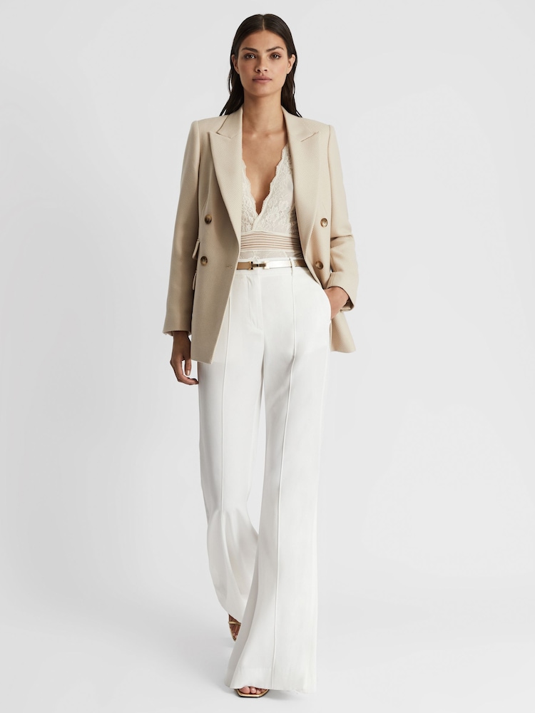 Dorado - Cinturón tipo bisagra con forma de cuadrado en cuero Hayley de Reiss - Imagen 6 de 6