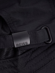 Reiss Black Fento Ripstop Baseball Cap - Image 5 of 5
