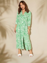 Myleene Klass Printed Midi Shirt Dress - Image 1 of 2