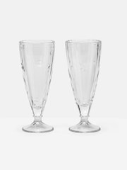 Joules Set of 2 Clear Country Cottage Bee Glass Ice Cream Sundae - Image 1 of 4