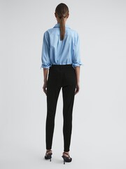 Reiss Black Lux Petite Mid Rise Skinny Jeans - Image 10 of 11