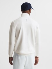 Reiss White Roman Castore Zip Neck Bonded Polo - Image 5 of 7