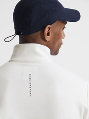 Reiss White Roman Castore Zip Neck Bonded Polo - Image 7 of 7