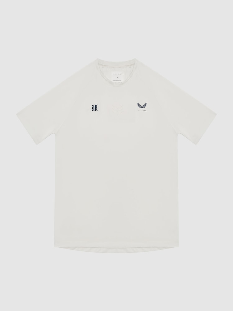 Reiss White Gabriel Castore Performance T-Shirt - Image 2 of 8