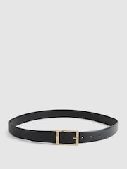 Reiss Black Ricky Reversible Leather Belt - Image 5 of 5