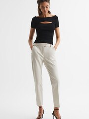 Reiss Black Esme Cut Out Off-Shoulder Top - Image 3 of 7