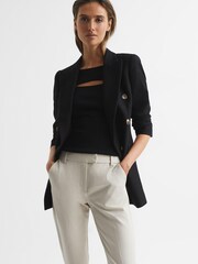 Reiss Black Esme Cut Out Off-Shoulder Top - Image 6 of 7