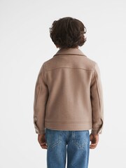 Reiss Camel Peridoe Junior Wool Trucker Jacket - Image 5 of 7