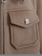 Reiss Camel Peridoe Junior Wool Trucker Jacket - Image 7 of 7