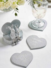 Set of 4 Grey Bunny Rabbit Set of 4 Coasters - Image 1 of 4