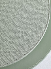 Set of 4 Sage Green Reversible Faux Leather Placemats and Coasters Set - Image 3 of 3