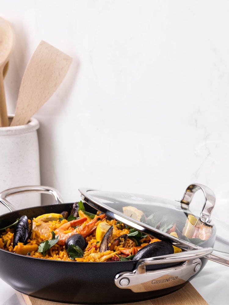 GreenPan Black Barcelona Pro 28cm Sauté/Skillet - Image 1 of 4