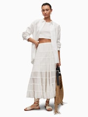 AllSaints White Eva Skirt - Image 1 of 6