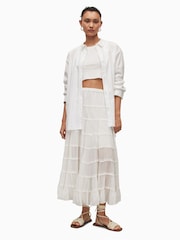 AllSaints White Eva Skirt - Image 4 of 6