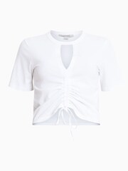 AllSaints White 100% Cotton Gigi T-Shirt - Image 6 of 6