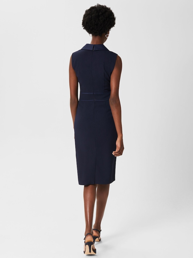 Hobbs Blue Kara Tux Dress - Image 2 of 4 Hobbs Blue Kara Tux Dress - Image 2 of 4