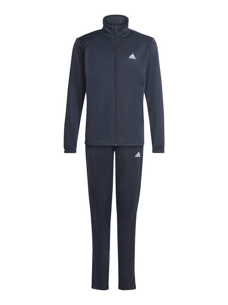 أزرق داكن - بدلة رياضية بشعار كبير أساسية من adidas - Image 10 of 17