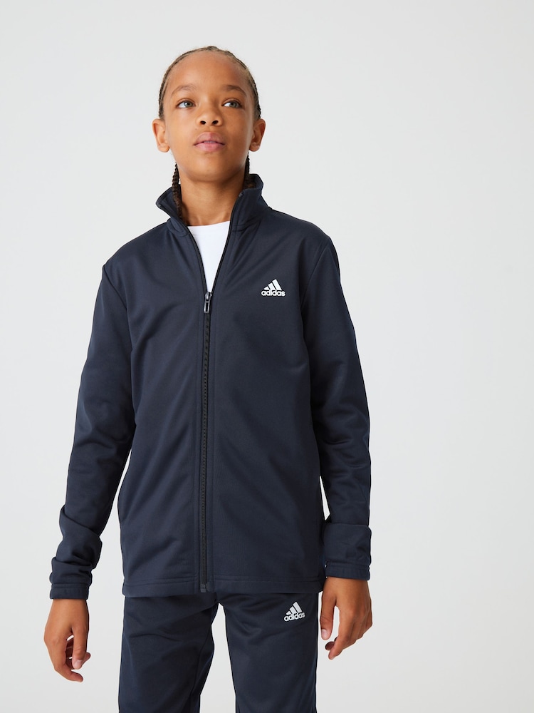 أزرق داكن - بدلة رياضية بشعار كبير أساسية من adidas - Image 4 of 17