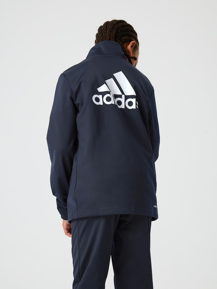 أزرق داكن - بدلة رياضية بشعار كبير أساسية من adidas - Image 5 of 17