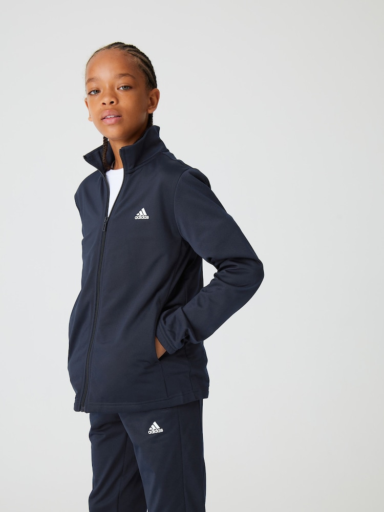 أزرق داكن - بدلة رياضية بشعار كبير أساسية من adidas - Image 6 of 17