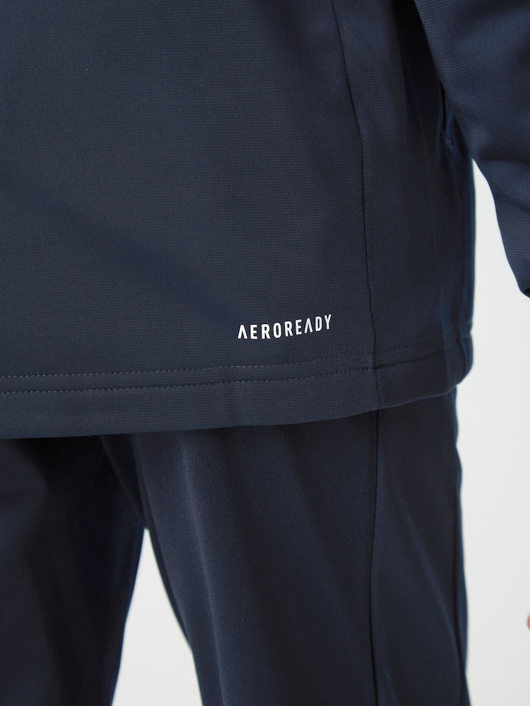 أزرق داكن - بدلة رياضية بشعار كبير أساسية من adidas - Image 8 of 17