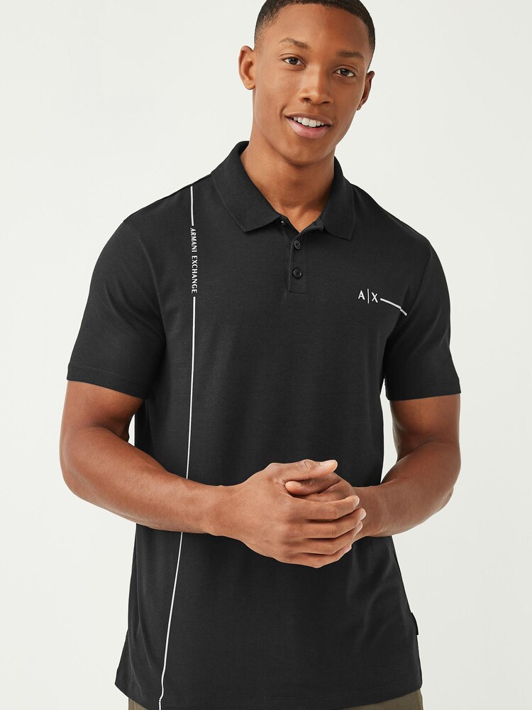 Armani Exchange Black Trim Logo Polo - Image 1 of 1