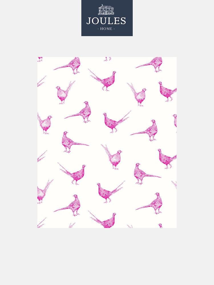 Joules Truly Pink Flirty Pheasants 10M Wallpaper - Image 2 of 3