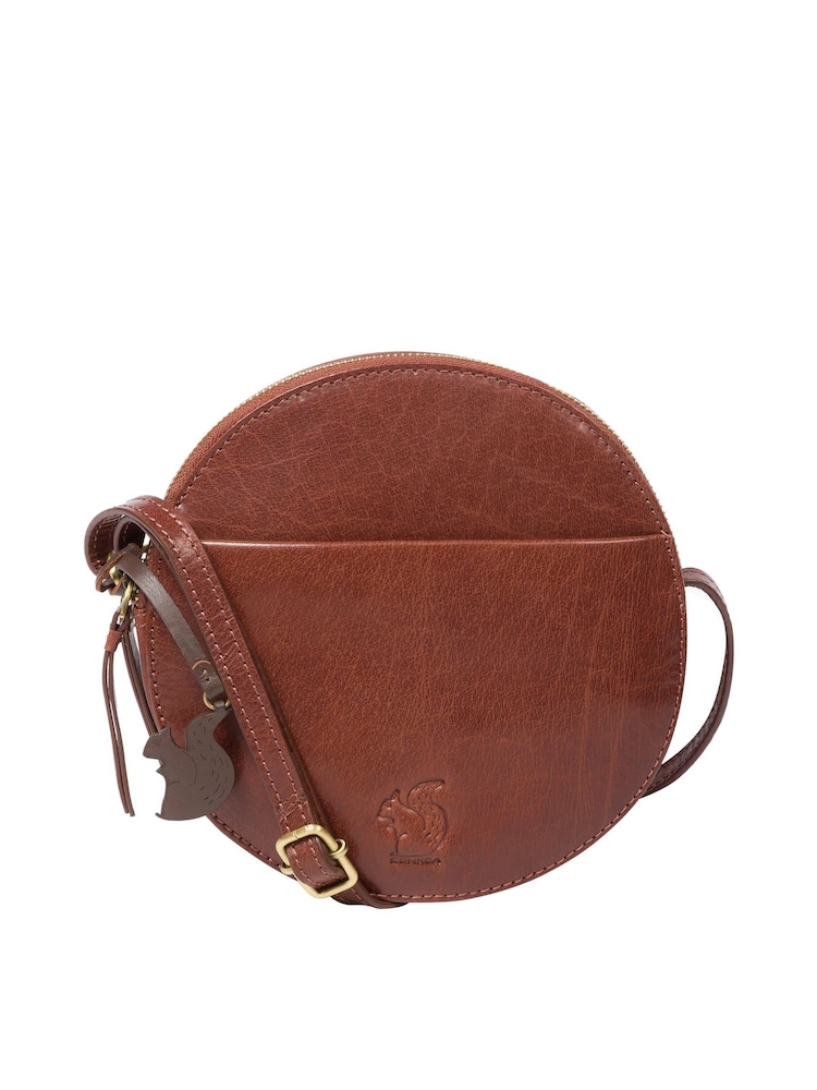 Conkca Plum Leather Cross-Body Bag - Image 2 of 4