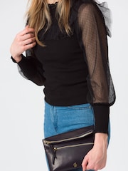 Conkca Flare Leather Clutch Bag - Image 1 of 6