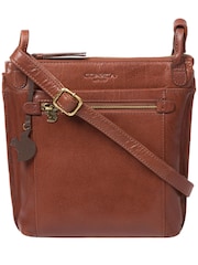 Marrón - Bolso bandolera de cuero Rego de Conkca - Imagen 1 de 5