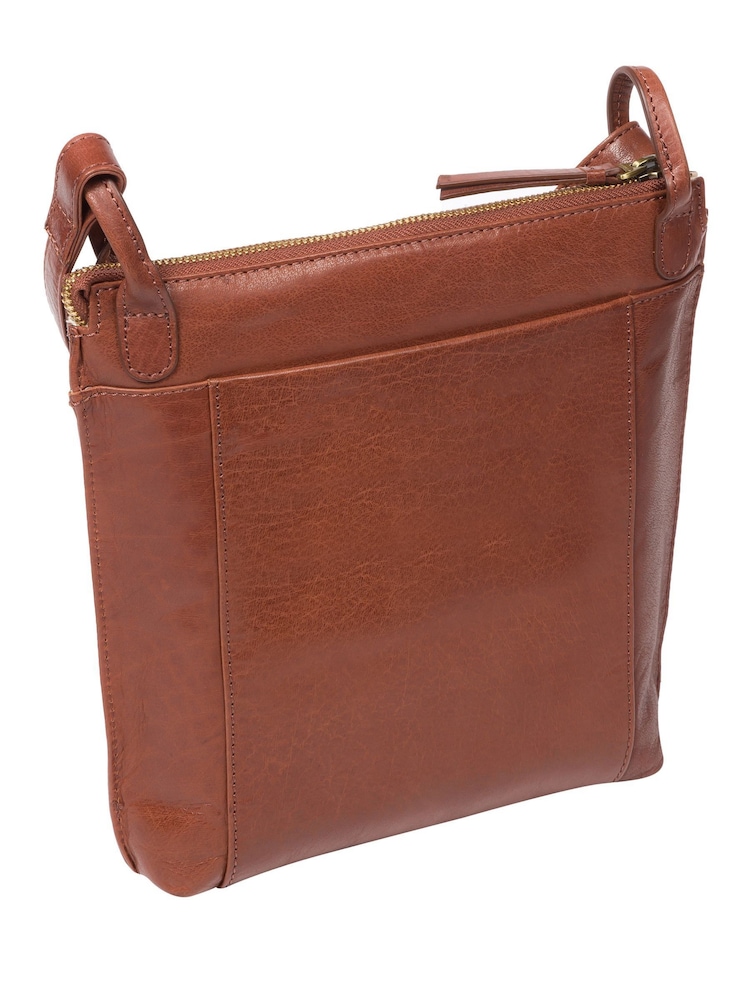 Marrón - Bolso bandolera de cuero Rego de Conkca - Imagen 2 de 5