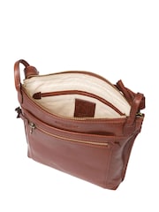 Marrón - Bolso bandolera de cuero Rego de Conkca - Imagen 3 de 5