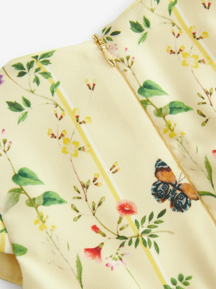 Baker by Ted Baker Yellow Floral Ottoman Dress - Image 10 of 11