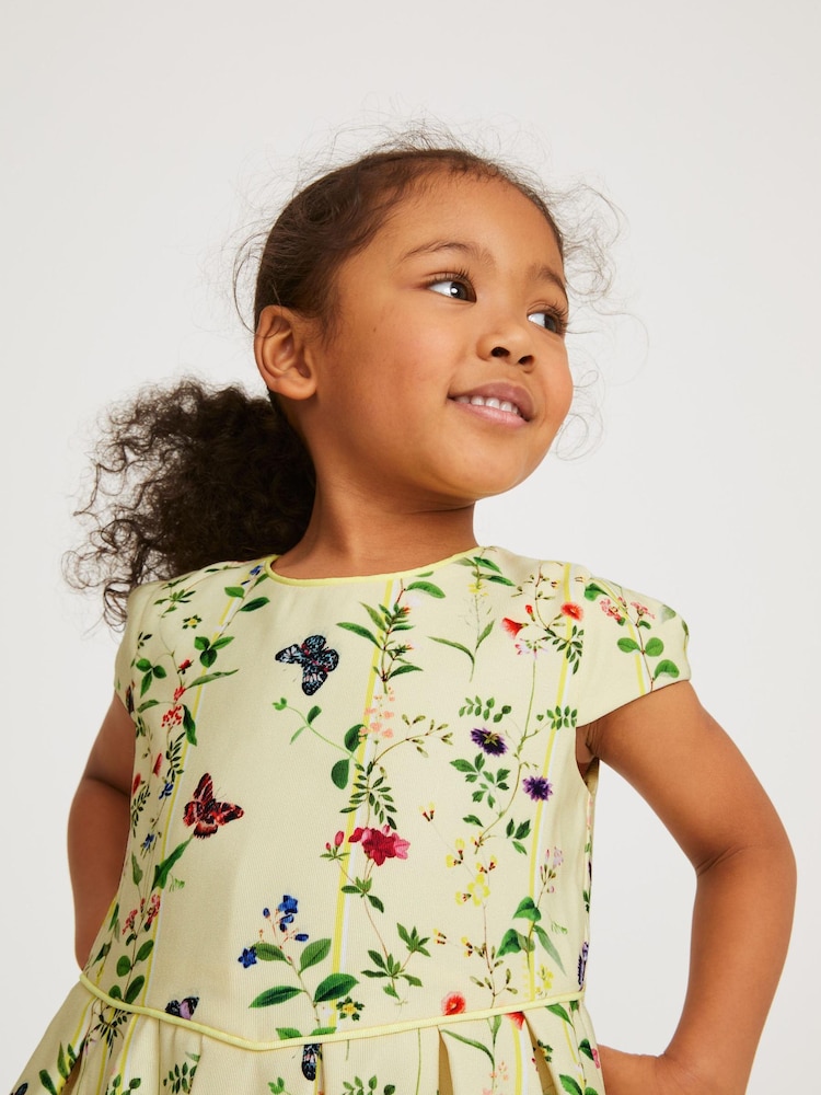 Baker by Ted Baker Yellow Floral Ottoman Dress - Image 4 of 11