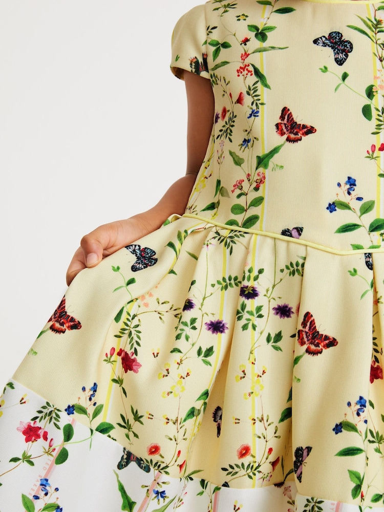 Baker by Ted Baker Yellow Floral Ottoman Dress - Image 5 of 11