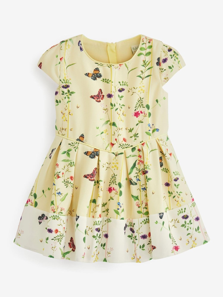 Baker by Ted Baker Yellow Floral Ottoman Dress - Image 7 of 11