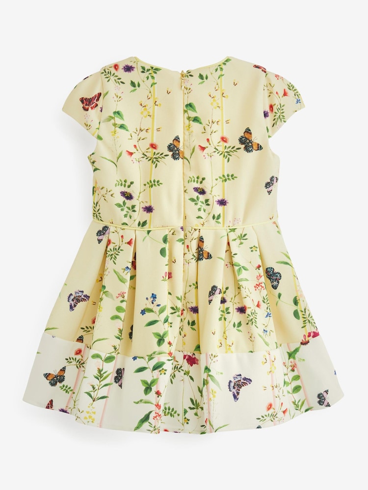Baker by Ted Baker Yellow Floral Ottoman Dress - Image 8 of 11