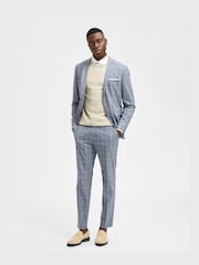 Selected Homme Blue Logan Slim Suit Trousers - Image 1 of 7