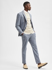 Selected Homme Blue Logan Slim Suit Trousers - Image 3 of 7