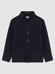 Reiss Navy Greenwich 9-14 yrs Button Down Oxford Shirt - Image 2 of 6