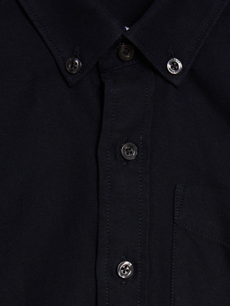 Reiss Navy Greenwich 9-14 yrs Button Down Oxford Shirt - Image 6 of 6