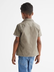 Reiss Sage Arnold Senior Cotton Short Sleeve Cuban Collar Shirt - Image 3 of 5