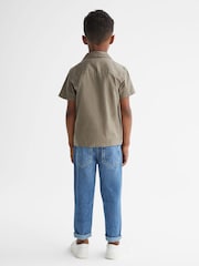 Reiss Sage Arnold Senior Cotton Short Sleeve Cuban Collar Shirt - Image 4 of 5