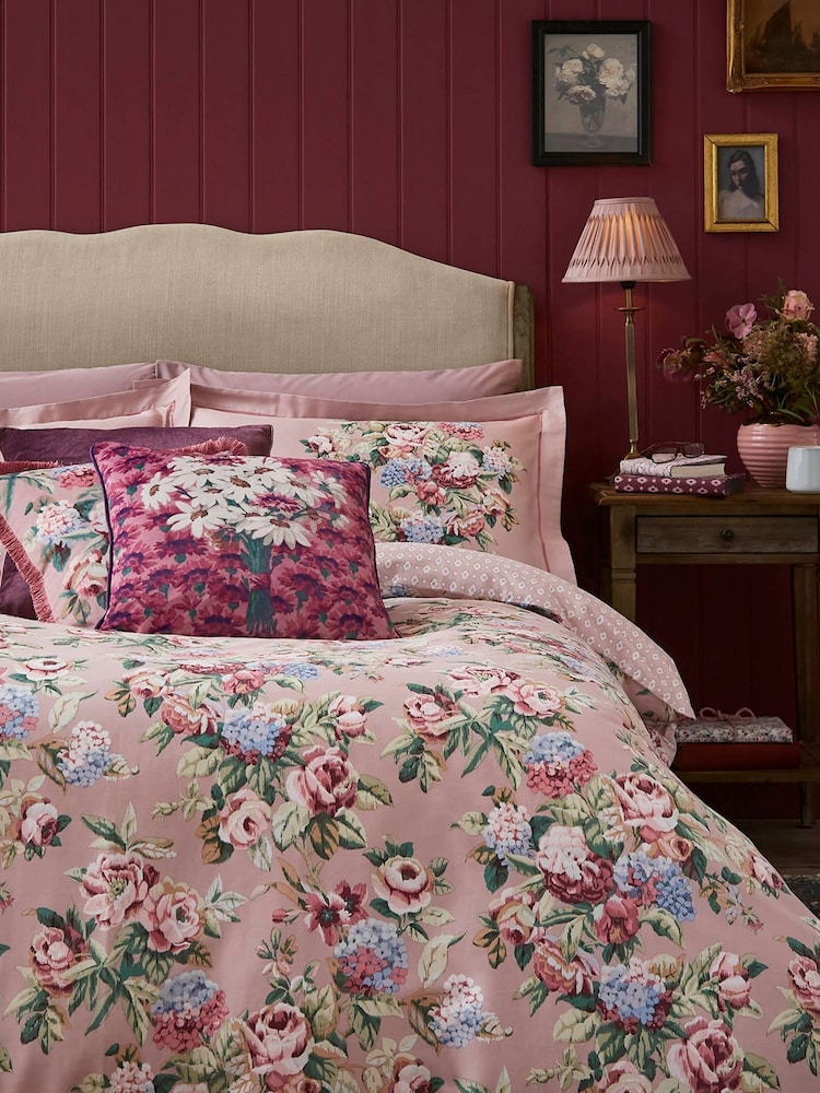 Laura Ashley Set of 2 Mullberry Purple Pembrey 100% Cotton Pillowcase - Image 2 of 5