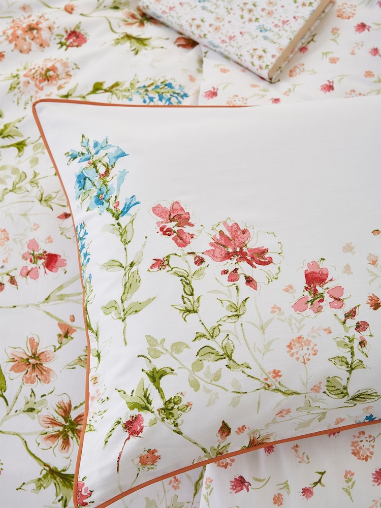 Laura Ashley Crimson Red Wild Meadow Duvet Cover And Pillowcase Set - Image 2 of 6