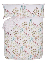Laura Ashley Crimson Red Wild Meadow Duvet Cover And Pillowcase Set - Image 4 of 6