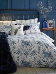 Laura Ashley Midnight Blue Tuileries 100% Cotton Duvet Cover and Pillowcase Set - Image 1 of 7