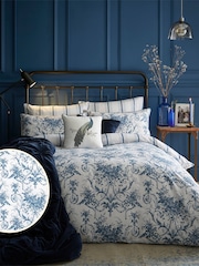 Laura Ashley Midnight Blue Tuileries 100% Cotton Duvet Cover and Pillowcase Set - Image 2 of 7