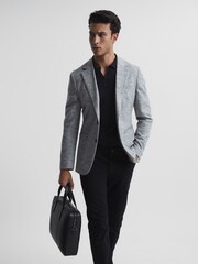 Reiss Black Carter Leather Briefcase - Image 3 of 8