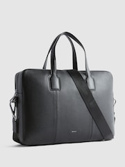 Reiss Black Carter Leather Briefcase - Image 4 of 8